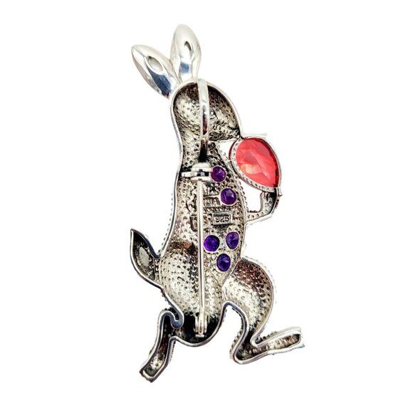Nicky Butler Gem Rabbit Brooch Pendant Necklace with Chain Sterling Silver - Picture 3 of 6
